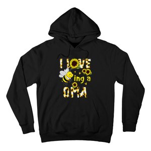 I Love Being A Oma Sunflower Bee Funny Mother's Day Hoodie