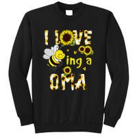 I Love Being A Oma Sunflower Bee Funny Mother's Day Sweatshirt