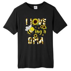 I Love Being A Oma Sunflower Bee Funny Mother's Day Tall Fusion ChromaSoft Performance T-Shirt