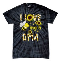 I Love Being A Oma Sunflower Bee Funny Mother's Day Tie-Dye T-Shirt