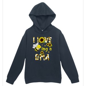 I Love Being A Oma Sunflower Bee Funny Mother's Day Urban Pullover Hoodie