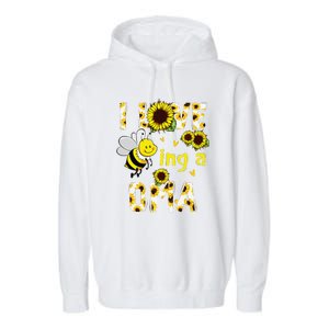 I Love Being A Oma Sunflower Bee Funny Mother's Day Garment-Dyed Fleece Hoodie