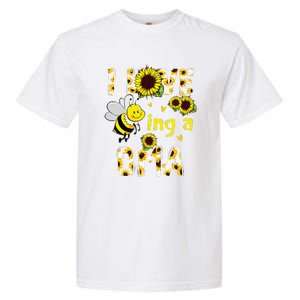 I Love Being A Oma Sunflower Bee Funny Mother's Day Garment-Dyed Heavyweight T-Shirt