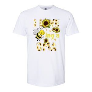 I Love Being A Oma Sunflower Bee Funny Mother's Day Softstyle CVC T-Shirt