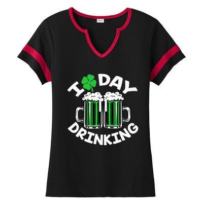 I Love Beer Day funny Drinking St Patricks Day Ladies Halftime Notch Neck Tee