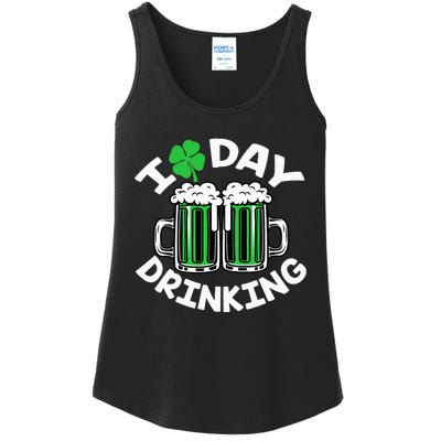 I Love Beer Day funny Drinking St Patricks Day Ladies Essential Tank