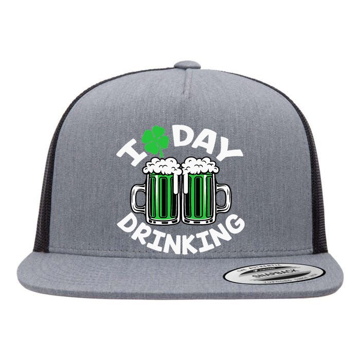 I Love Beer Day funny Drinking St Patricks Day Flat Bill Trucker Hat