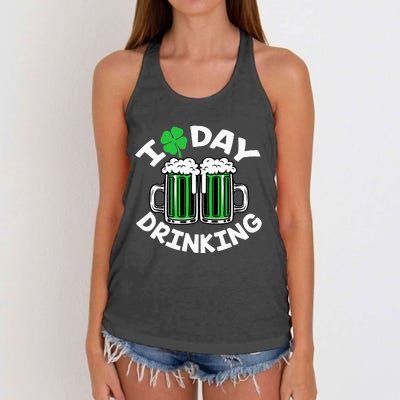 I Love Beer Day funny Drinking St Patricks Day Women's Knotted Racerback Tank