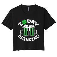 I Love Beer Day funny Drinking St Patricks Day Women's Crop Top Tee