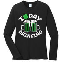 I Love Beer Day funny Drinking St Patricks Day Ladies Long Sleeve Shirt