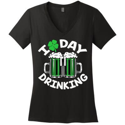 I Love Beer Day funny Drinking St Patricks Day Women's V-Neck T-Shirt