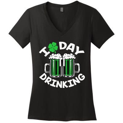 I Love Beer Day funny Drinking St Patricks Day Women's V-Neck T-Shirt