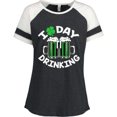 I Love Beer Day funny Drinking St Patricks Day Enza Ladies Jersey Colorblock Tee