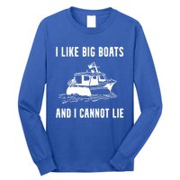 I Like Boats Funny Boat Lover Boater Dad Fishing Boating Gift Long Sleeve Shirt