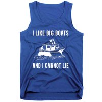 I Like Boats Funny Boat Lover Boater Dad Fishing Boating Gift Tank Top