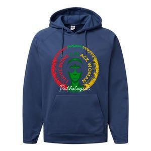 I Love Being A Black Pathologist Black History Month Gift Performance Fleece Hoodie