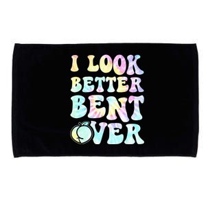 I look better Bent Over Funny Groovy Tiedye Microfiber Hand Towel