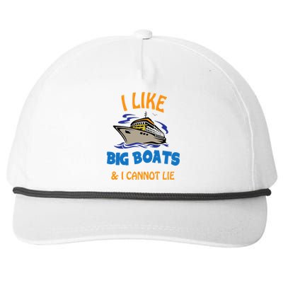 I Like Big Boats And I Cannot Lie. Funny Cool Cruise Snapback Five-Panel Rope Hat