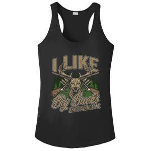 I Like Big Bucks I Cannot Lie Funny Hunting Saying Gift Ladies PosiCharge Competitor Racerback Tank