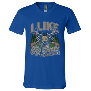 I Like Big Bucks I Cannot Lie Funny Hunting Saying Gift V-Neck T-Shirt