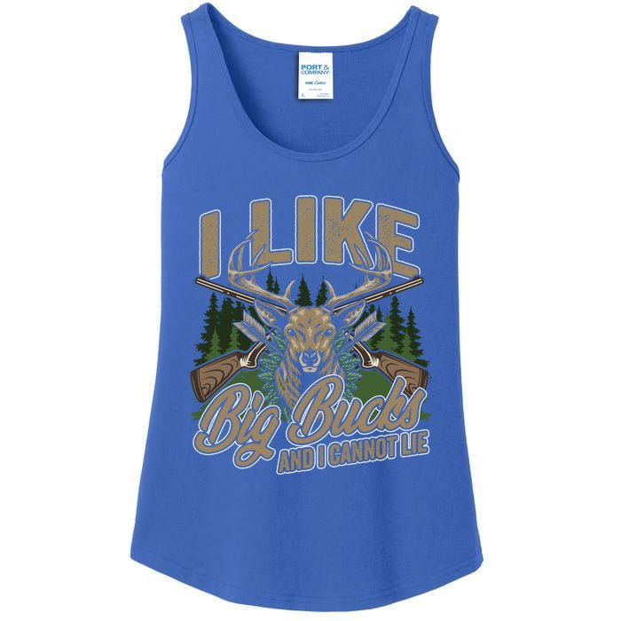 I Like Big Bucks I Cannot Lie Funny Hunting Saying Gift Ladies Essential Tank