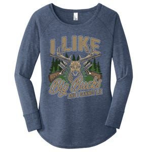 I Like Big Bucks I Cannot Lie Funny Hunting Saying Gift Women's Perfect Tri Tunic Long Sleeve Shirt