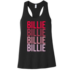 I Love Billie First Name Billie Women's Racerback Tank