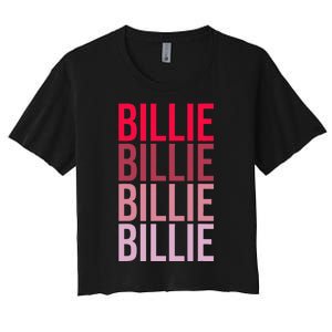 I Love Billie First Name Billie Women's Crop Top Tee