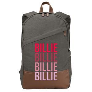 I Love Billie First Name Billie Cotton Canvas Backpack