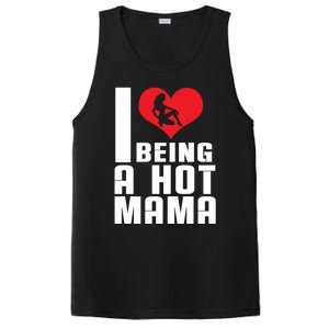 I Love Being A Hot Mama Gift In Heart Great Gift PosiCharge Competitor Tank