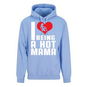 I Love Being A Hot Mama Gift In Heart Great Gift Unisex Surf Hoodie