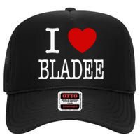 I Love Bladee High Crown Mesh Back Trucker Hat