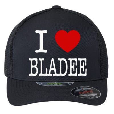 I Love Bladee Flexfit Unipanel Trucker Cap