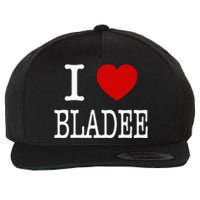 I Love Bladee Wool Snapback Cap