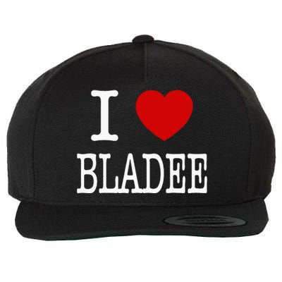 I Love Bladee Wool Snapback Cap