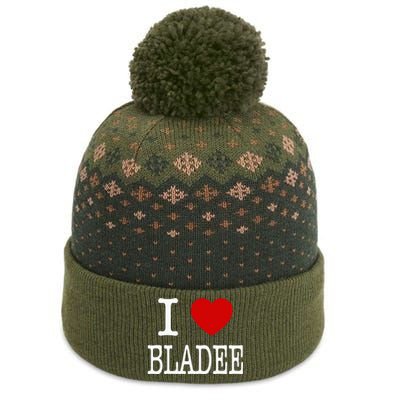 I Love Bladee The Baniff Cuffed Pom Beanie