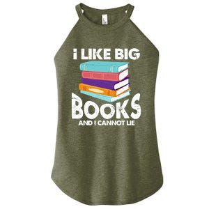 I Like Big Books And I Cannot Lie Funny Bookworm Cool Gift Women's Perfect Tri Rocker Tank