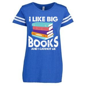 I Like Big Books And I Cannot Lie Funny Bookworm Cool Gift Enza Ladies Jersey Football T-Shirt