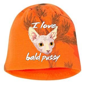 I Love Bald Pussy Adult Humor Dirty Pun Joke Kati - Camo Knit Beanie