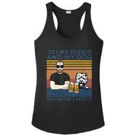 I Like Beer My Dog And Maybe 3 People Funny Dog Lovers Gift Ladies PosiCharge Competitor Racerback Tank