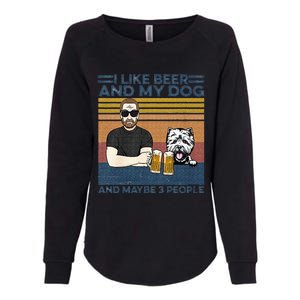 I Like Beer My Dog And Maybe 3 People Funny Dog Lovers Gift Womens California Wash Sweatshirt