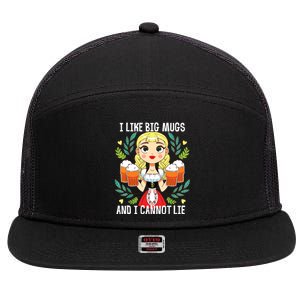 I Like Big Mugs Oktoberfest Bavarian Munich Beer Festival 7 Panel Mesh Trucker Snapback Hat