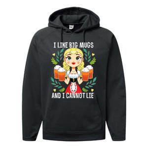 I Like Big Mugs Oktoberfest Bavarian Munich Beer Festival Performance Fleece Hoodie