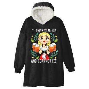 I Like Big Mugs Oktoberfest Bavarian Munich Beer Festival Hooded Wearable Blanket