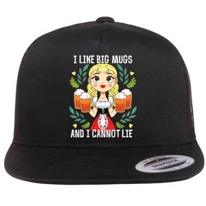 I Like Big Mugs Oktoberfest Bavarian Munich Beer Festival Flat Bill Trucker Hat