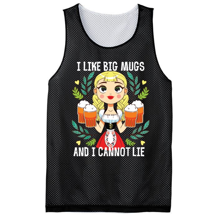 I Like Big Mugs Oktoberfest Bavarian Munich Beer Festival Mesh Reversible Basketball Jersey Tank