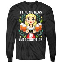 I Like Big Mugs Oktoberfest Bavarian Munich Beer Festival Tie-Dye Long Sleeve Shirt