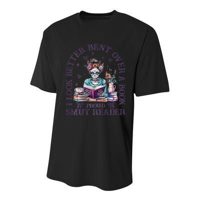 I Look Better Bent Over A Book Proud Smut Reader Youth Performance Sprint T-Shirt