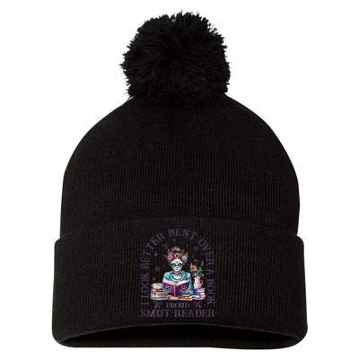 I Look Better Bent Over A Book Proud Smut Reader Pom Pom 12in Knit Beanie