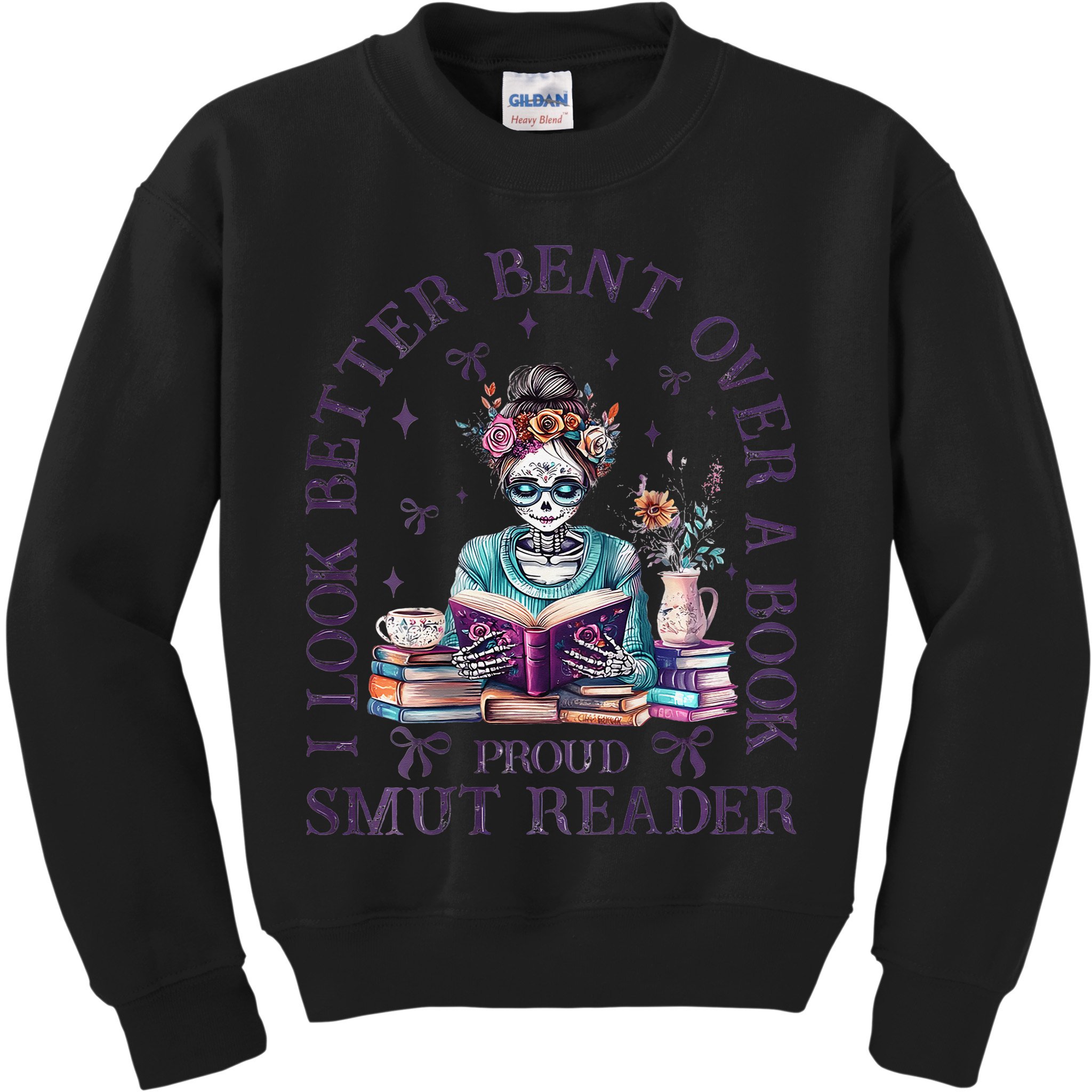 I Look Better Bent Over A Book Proud Smut Reader Kids Sweatshirt